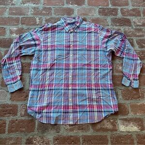 Polo Ralph Lauren Button Down Madras Plaid Shirt Big & Tall Size 2XLT Tall